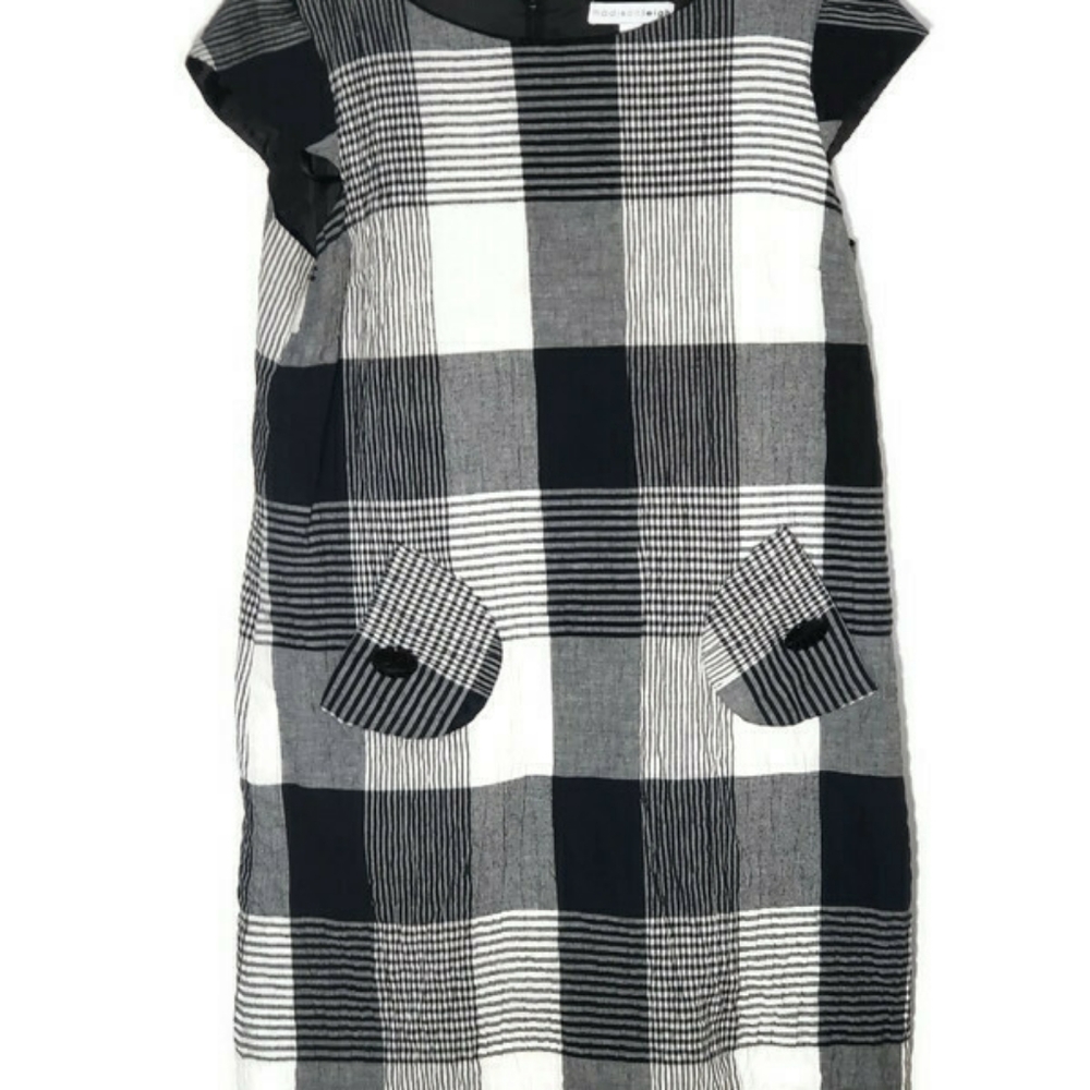 Madison Leigh Womens Shift Dress Black‎ Plaid
